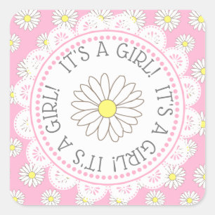 Stickers à thème A GIRL BABY SHOWER Daisy