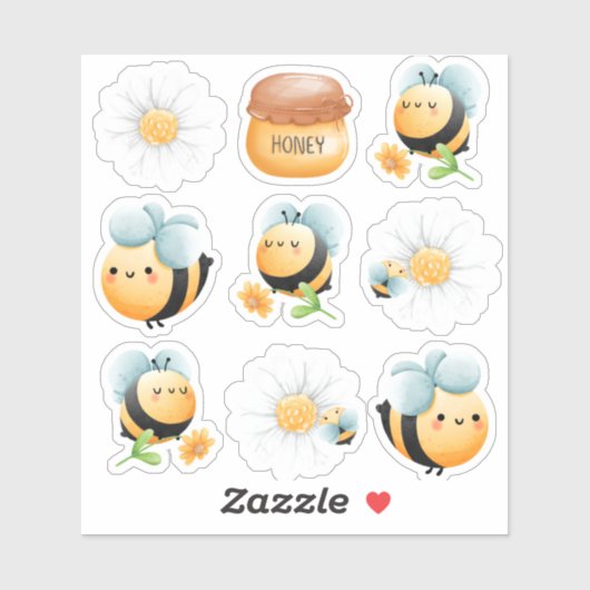 Stickers À Thème Abeille (Feuille)
