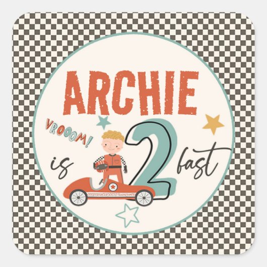 Stickers À Thème Voiture De Course Excitant (Devant)