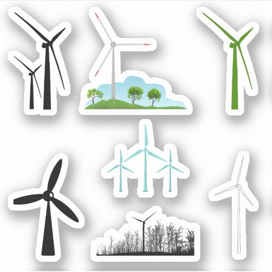 Stickers à turbine éolienne (Devant)