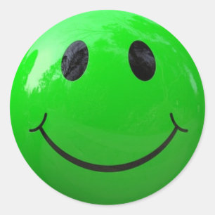 Stickers à visage vert citron