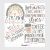 Stickers ABA, Cadeau Analyste Comportement, Techni (Feuille)