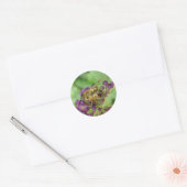 Stickers abeille à miel et fleurs violettes (Enveloppe)