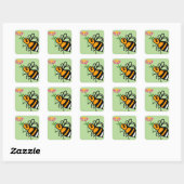 Stickers Abeille Et Fleur 20 par feuille (Feuille)