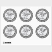 Stickers Abstraits en Merci noir et blanc (Feuille)