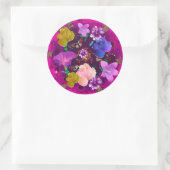 Stickers Abstraits floraux vifs rose (Sac)