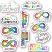 Stickers Acceptation Autisme Pack/feuille (Devant)