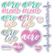 Stickers Acro Life et Acro Mom Vinyl Decal (Devant)