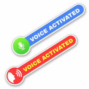 Stickers activés par la voix pour distributeur aut
