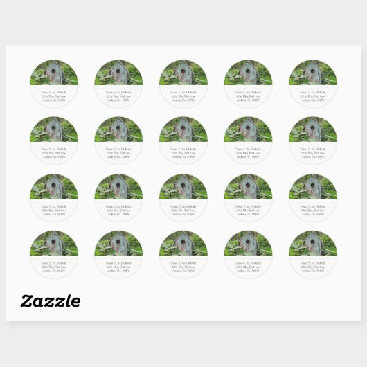 Stickers Adresse Birdhouse (Feuille)