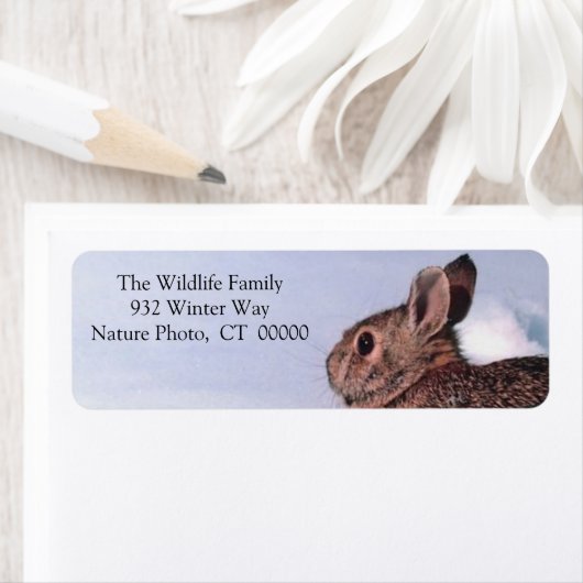 Stickers Adresse de retour de Noël Rabbit (En situation)