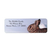 Stickers Adresse de retour de Noël Rabbit (Devant)