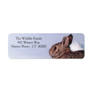 Stickers Adresse de retour de Noël Rabbit