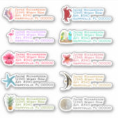 Stickers Adresse de retour d'images tropicales (Devant)