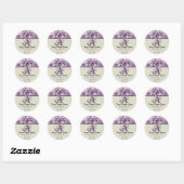 Stickers Adresse Fleur di Lys Damask Lilac (Feuille)