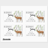 Stickers Adresse professionnelle Deer Doe Buck Woo (Feuille)
