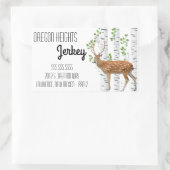 Stickers Adresse professionnelle Deer Doe Buck Woo (Sac)