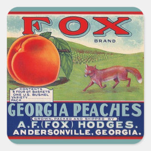 Stickers Adverteren Fox Georgia Peaches