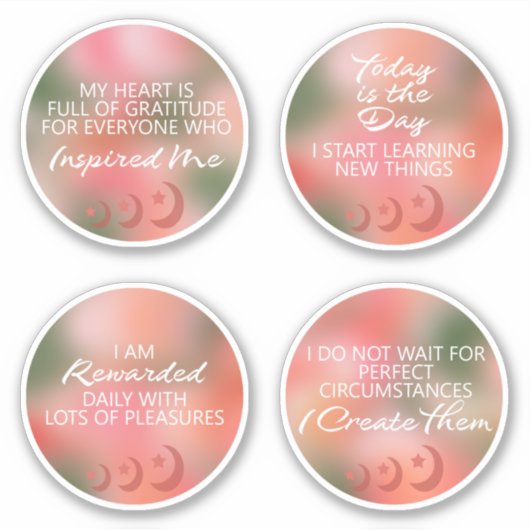 Stickers Affirmations Idéal pour New Moon Ritual 7 (Devant)