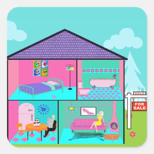 Stickers Agent Immobilier Dream House (Devant)