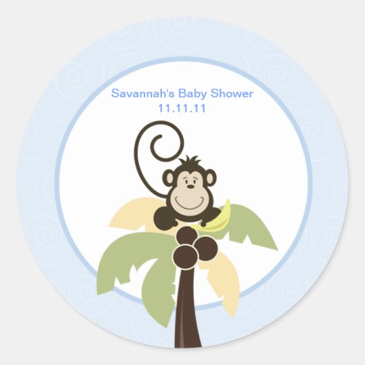 Stickers Ahoy Mate Monkey Favor 3 pouces (Devant)