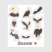 Stickers Aigle Bald (Feuille)
