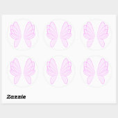 Stickers Ailes Fées Roses (Feuille)