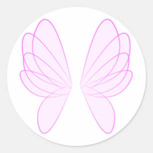 Stickers Ailes Fées Roses
