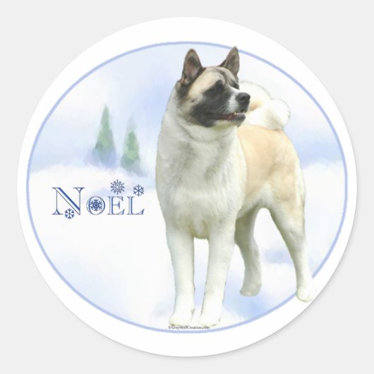 Stickers Akita Noel (Devant)