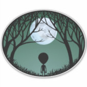 Stickers Aliens amusant Halloween Stickers Alien D (Devant)