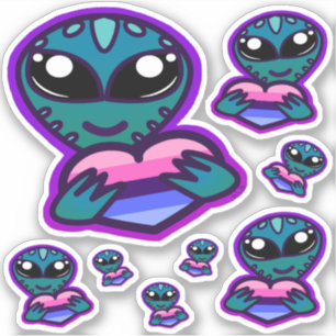 Stickers Aliens omnisexuels et fiers