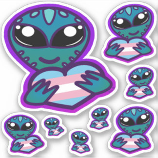 Stickers Aliens trans et fiers
