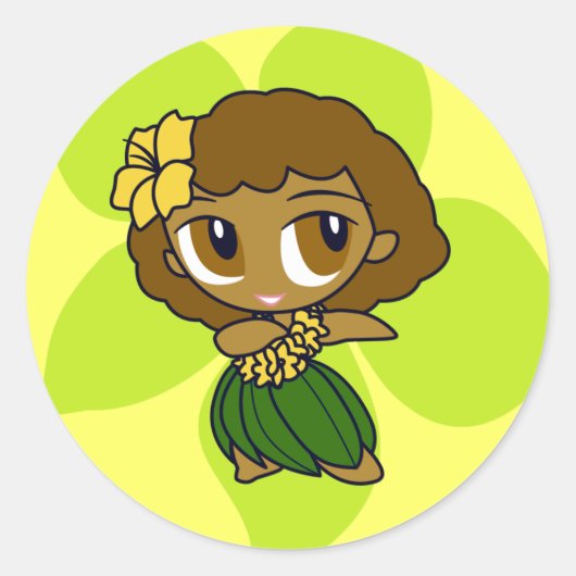 Stickers "Aloha Honeys" en lt. jaune (Devant)
