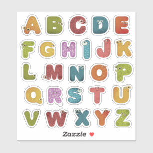 Stickers Alphabet Transparent A À Z Pour Les Enfa