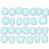 Stickers Alphabet Turquoise (Devant)