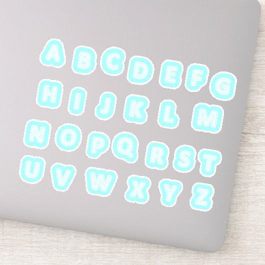 Stickers Alphabet Turquoise (Détail)