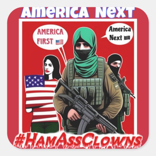 Stickers America First/America Next (Devant)