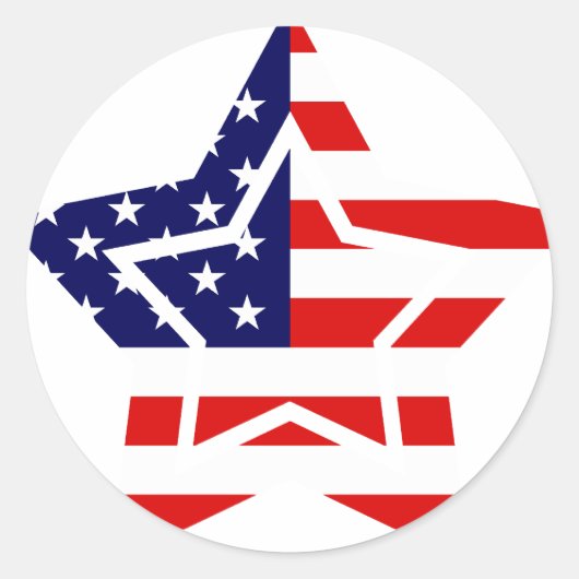 Stickers American Flag Star (Devant)