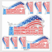 Stickers - AMERIKA in sterren en strips (Vel)