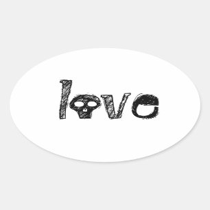 Stickers amour (avec crânes)