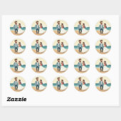 Stickers Amour Mariage Plage (Feuille)