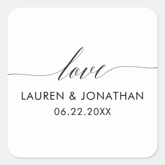 Stickers Amour, Stickers Favor Mariage, Mariage (Devant)