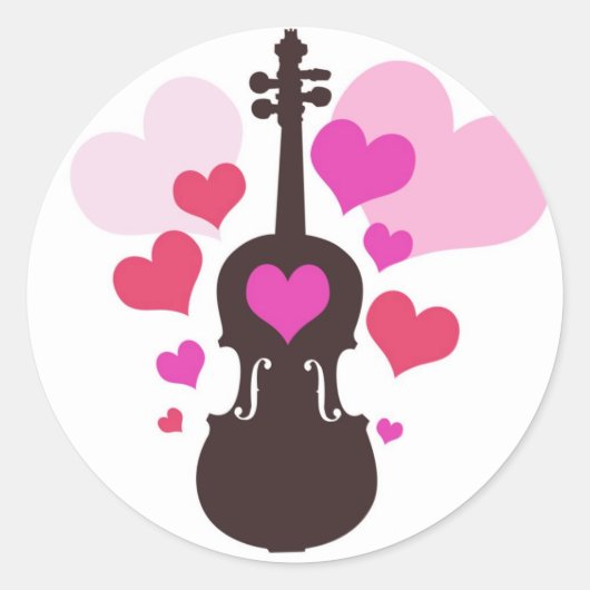 Stickers Amour Violon (Devant)