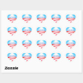 Stickers Amoureux d'Obama (Feuille)