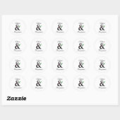 Stickers Ampersand Mariage élégant (Feuille)