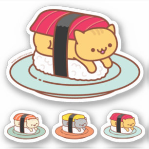 Stickers amusants - SUSHI CATS - MAGURO