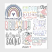 Stickers Analyste de comportement, Autocollants AB (Feuille)