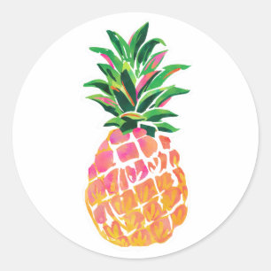 Stickers ananas tropicaux