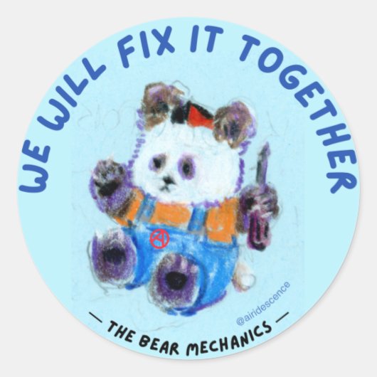 Stickers Anarcho-Mécaniques Panda Bear (Devant)