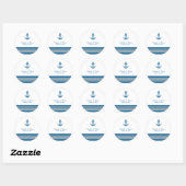 Stickers Ancre Nautique gris bleu (Feuille)